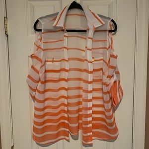 Bebe cold shoulder shirt size large